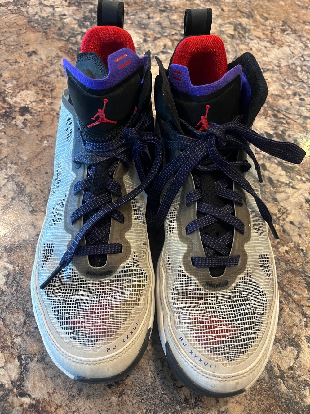 Jordan Men’s Sneakers — White, Black, Red, Purple, Blue Accents
